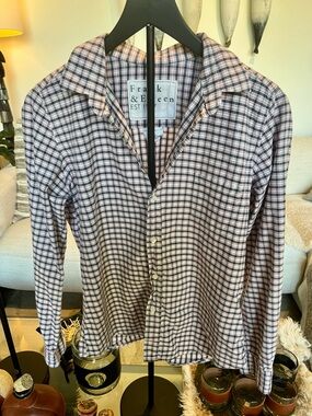 Frank & Eileen Barry Flannel Plaid Button Down Shirt Medium Slim Fit